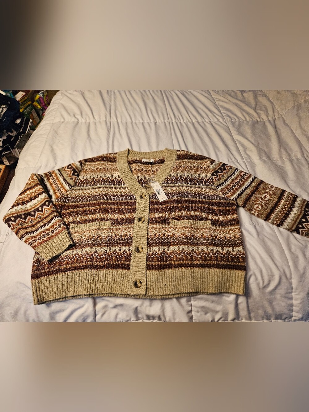 Women's NWT Book Reading/Fireside Cartigan From Natural Reflections Size XXL